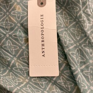Anthropologie Teal Geometric Scarf NWT